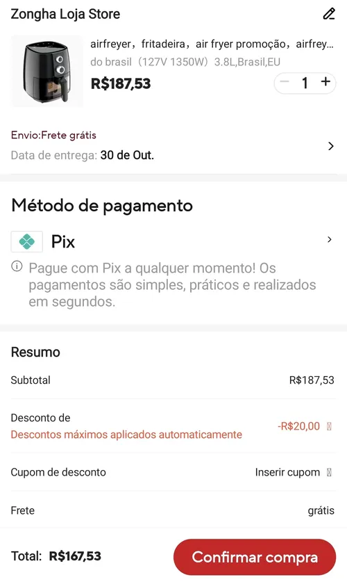 Imagem na descrição da promoção