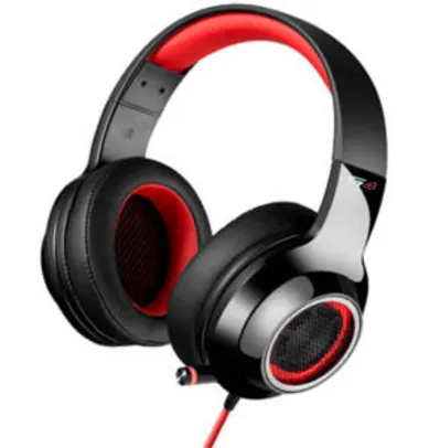 Headphone Gamer 7.1 EDIFIER G4 Over-Ear Preto e Vermelho | R$260