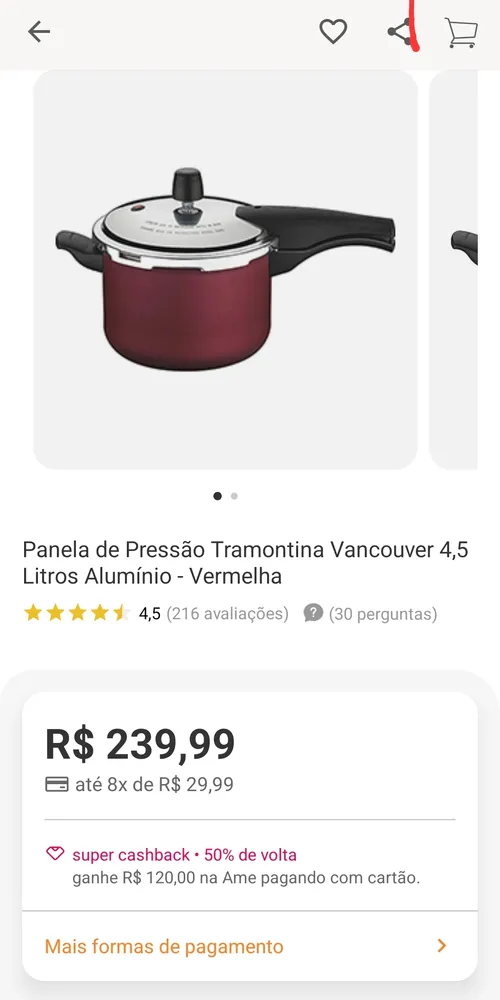 Imagem na descrição da promoção