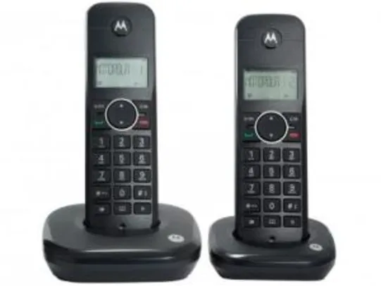 Telefone Sem Fio Motorola MOTO500-ID2 1 Ramal - de Mesa com Identificador de Chamadas Preto - R$140