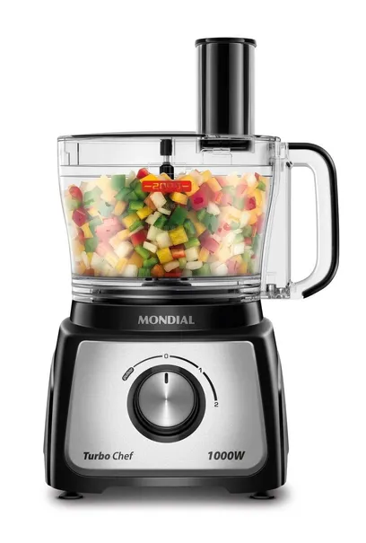 Foto do produto Multiprocessador Mondial Turbo Chef 5 em 1 Preto 220V MPN-01-B