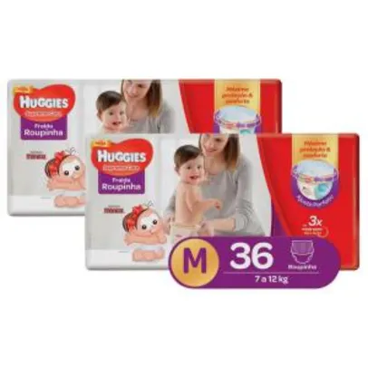 Fralda Huggies Turma da Mônica Roupinha Supreme Care Tamanho M - 72 Unidades (BUG)