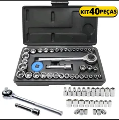 Kit De Ferramentas 46/40 Peças Jogo De Soquetes Chave Catraca Reversível