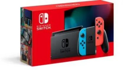 New Nintendo Switch ( Edição Neon ) + Película Brinde