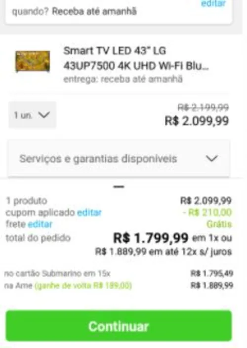 Imagem na descrição da promoção