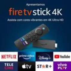 Fire TV Stick 4K Amazon com Controle Remoto por Voz com Alexa