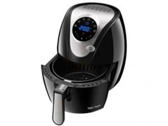 Fritadeira Elétrica Sem Óleo/Air Fryer Mondial - Family Inox Preta 4L com Timer - R$284