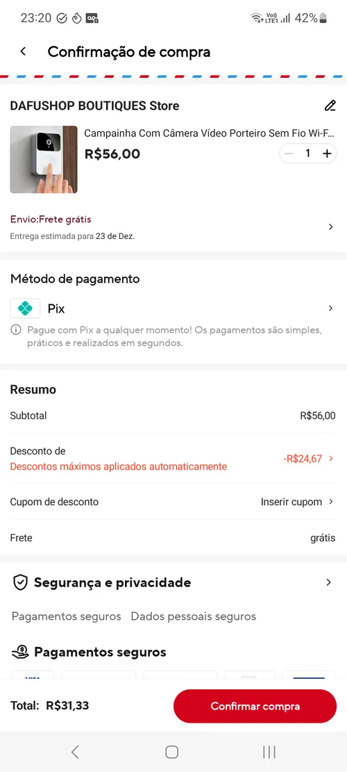 Imagem na descrição da promoção