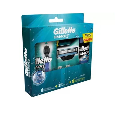 Kit de Barbear Gillette  - Mach3 Aqua-Grip 