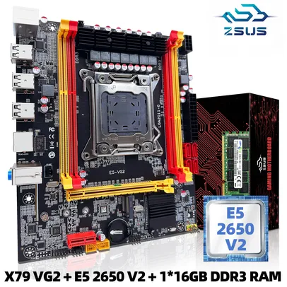 KIT Placa Mãe XEON X79 + Processador E5 2650V2 + 16GB RAM       