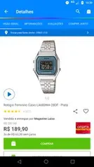 Relógio Casio Feminino - Prata - R$189,90