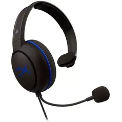 [APP/ClienteVIP] Headset Gamer HyperX Cloud Chat, Drivers 40mm, PS5 e PS4, P3, Preto e Azul - HX-HSCCHS-BK/AM