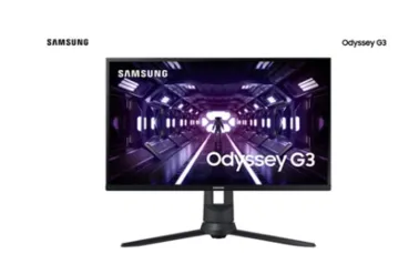 Monitor Gamer 24" Samsung Odyssey G3 Full HD com 144Hz e 1ms, FreeSync Premium, Regulagem de Altura 