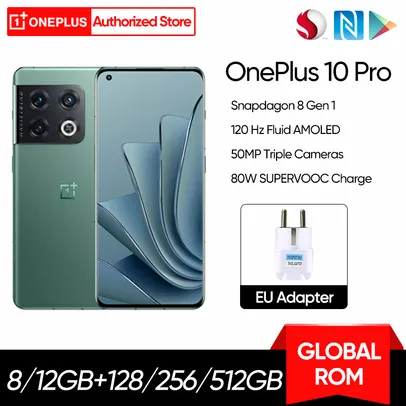 Oneplus 10 Pro 5g Smartphone Global Rom Snapdragon 8 Gen 1 6.7'' 120hz