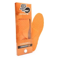 Palmilha Anatômica Gel PU Macio Masculino Confortável Bota Coturno Tênis Laranja