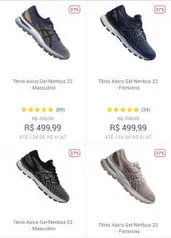 Tênis Nimbus 22 Feminino ou Masculino R$ 499