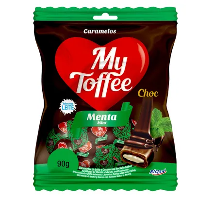 [Leve 4 pacotes]Bala My Toffee Chocolate com Menta 90G Riclan