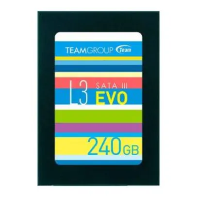 SSD TEAM GROUP L3 EVO 240GB 2.5" SATA III, Leitura: 530 MB/s | R$199