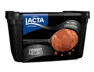 Sorvete Diamante Negro Lacta Pote 1L 