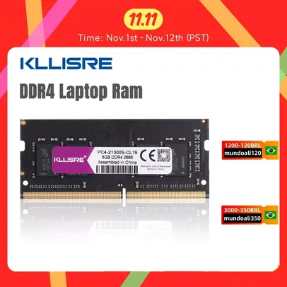 MEMÓRIA 16GB 2666MHZ NOTEBOOK DDR4 KLLISRE 