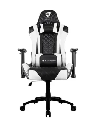 Cadeira Gamer ThunderX3 TGC12, Reclinável, Suporta até 120KG, Cilindro de Gás, Almofadas, Preto e Br