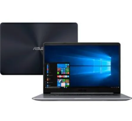 Notebook Asus Vivobook X510UR-BQ291T Intel Core i5 8GB (GeForce 930MX de 2GB ) 1TB Tela Nano Edge 15,6'' Windows 10 - Cinza
