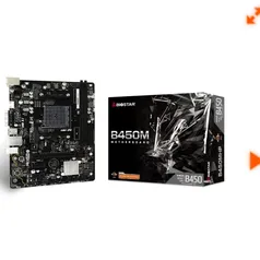 Placa Mãe Biostar B450MHP, Chipset B450, AMD AM4, mATX, DDR4