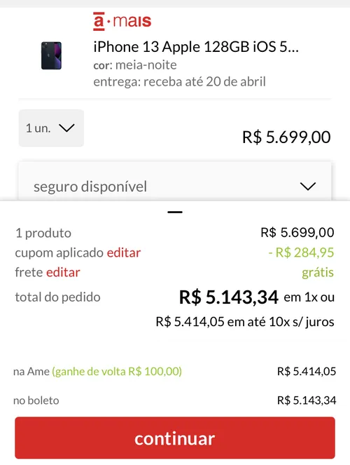 Imagem na descrição da promoção