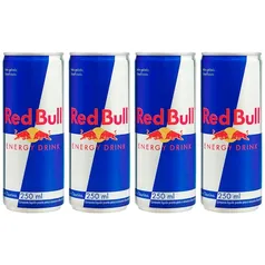 Energético Red Bull Energy Drink Lata 250ml - 4 Unidades