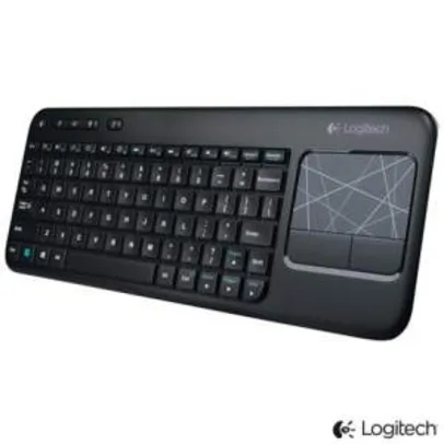 [FASTSHOP] Teclado Wireless K400r com Touchpad Preto Logitech - 920004821 - R$93