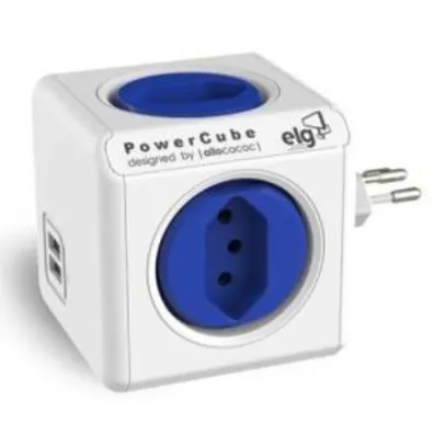 ELG PWC-R4U POWERCUBE 4 TOMADAS + 2 USB 2.4A BIVOLT - R$ 100