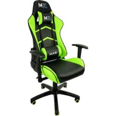 Cadeira Gamer Mx5 Giratoria Preto E Verde - Mymax | R$519