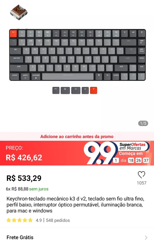 Imagem na descrição da promoção