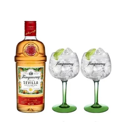 Combo Tanqueray Sevilla 700ml  + 2 Taças Tanqueray IMPORTADAS