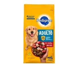 Ração para Cães Pedigree Adultos Sabor Carne, Frango e Cereais 900g