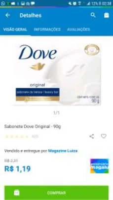 Sabonete Dove Original - 90g | R$1