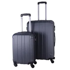 Conjunto de Malas de Viagem Carrefour com Rodinhas Giro 360° 2 Peças Cinza - R$199,90