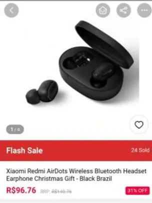 Xiaomi Redmi AirDots [Estoque no Brasil] R$97