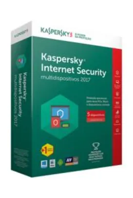 Kaspersky Internet Security Multidispositivos 2017 - 5 Disp + 1 Free | R$40