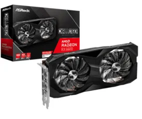 Placa de Vídeo Asrock Radeon RX 6600 Challenger D, 8GB, GDDR6, FSR, Ray Tracing, 90-GA2RZZ-00UANF