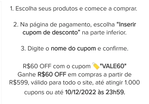 Imagem na descrição da promoção