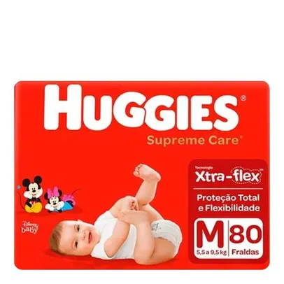 Fralda Huggies Supreme Care M 80 Unidades