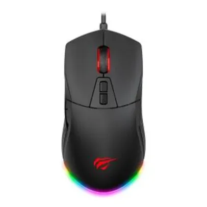 Mouse Gamer Havit MS885, 10000 DPI, 7 Botões, RGB, Black | R$ 180