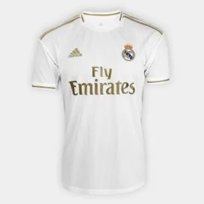 Camisa Real Madrid Home 19/20 s/n° - Branco P/G/GG