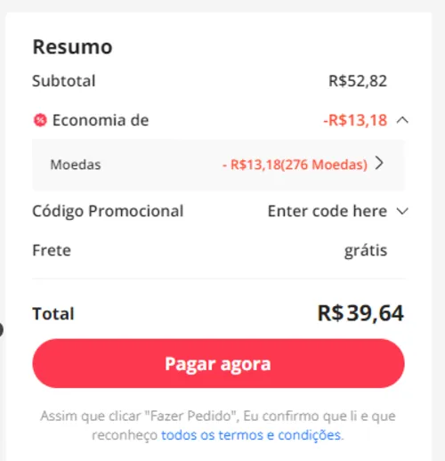 Imagem na descrição da promoção