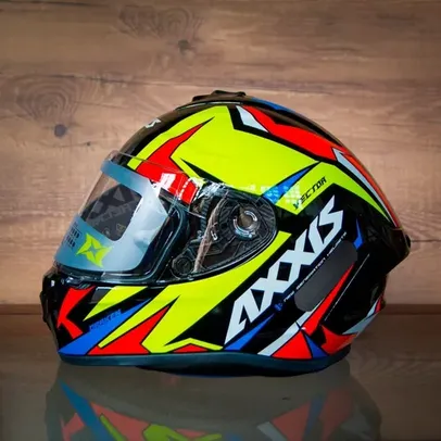 Capacete Axxis Draken Vector Preto e Amarelo