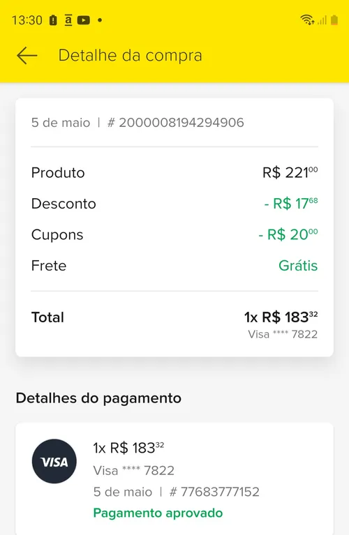 Imagem na descrição da promoção