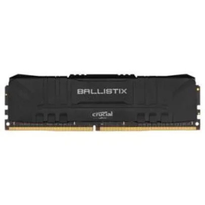 Memória Crucial Ballistix 8GB DDR4 3000 Mhz, CL15, Preto - BL8G30C15U4B | R$240