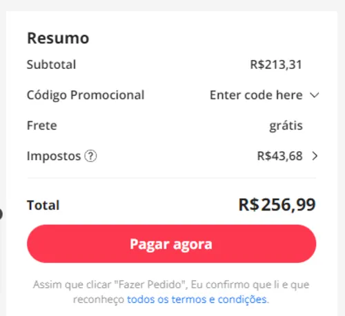 Imagem na descrição da promoção