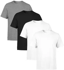 Kit 4 Camisetas Masculina SSB Brand Lisa Algodão 30.1 Premium